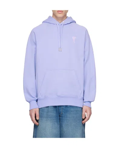 Ami Alexandre Mattiussi Ssense Exclusive Purple Ami De Cœur Hoodie In 507 Digital Violet