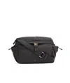 Ami Alexandre Mattiussi Messenger Bag In Padded Nylon Canvas Crossbody Bags Black In Black