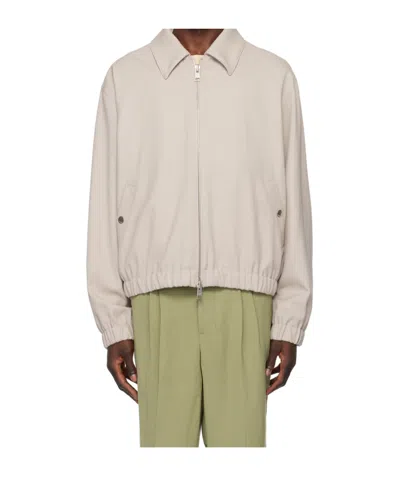 Ami Alexandre Mattiussi Ami De Cœur Pilot Jacket In White