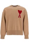 Ami Alexandre Mattiussi Adc Wool Sweater In Beige