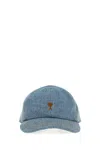 Ami Alexandre Mattiussi Ami Paris Denim Baseball Cap In Blue