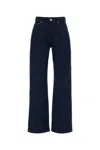 Ami Alexandre Mattiussi Wide-leg Denim Trousers Five Pocket Style In Blue