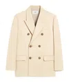 Ami Alexandre Mattiussi White Wool Loose Double Breasted Jacket White In Neutral