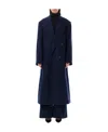 Ami Alexandre Mattiussi Ami Double-breasted Long Coat In Black