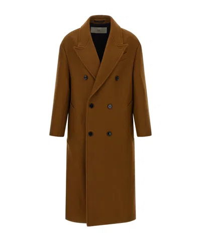 AMI ALEXANDRE MATTIUSSI AMI DOUBLE-BREASTED MID-LENGTH COAT