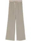 Ami Alexandre Mattiussi Drawstring Palazzo Pants In Neutrals