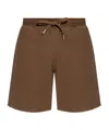 Ami Alexandre Mattiussi Cotton Jogging Shorts Drawstring Waist Pockets