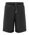Ami Alexandre Mattiussi Ami Paris Ami De Coeur Logo Embossed Drawstring Shorts In Black