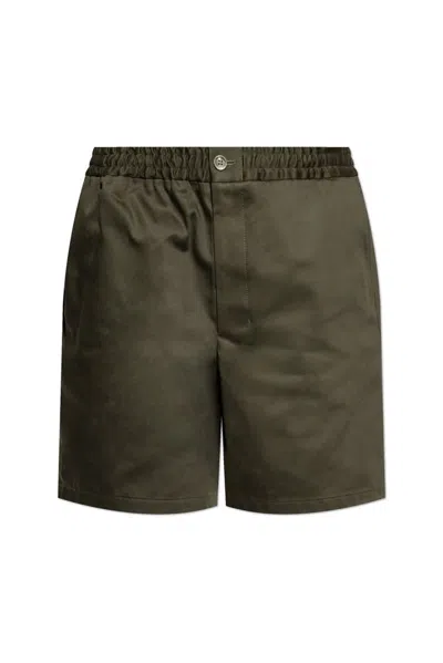 Ami Alexandre Mattiussi Ami Elastic Waist Shorts In Green