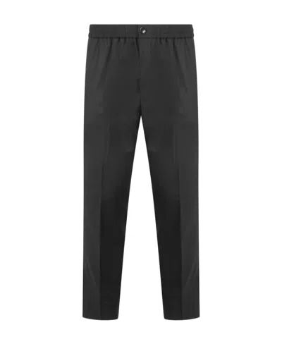 Ami Alexandre Mattiussi Ami Elastic Waist Straight-leg Pants In Black
