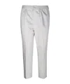 Ami Alexandre Mattiussi Ami Elastic Waist Straight Leg Trousers In White
