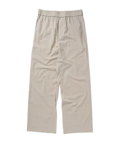 Ami Alexandre Mattiussi Ami Elastic Waistband Logo Plaque Pants In Nude