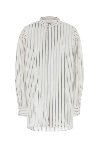 AMI ALEXANDRE MATTIUSSI AMI EMBROIDERED POPLIN OVERSIZE SHIRT