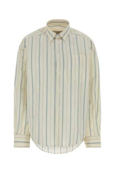 AMI ALEXANDRE MATTIUSSI AMI EMBROIDERED POPLIN OVERSIZE SHIRT