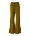 Ami Alexandre Mattiussi Khaki Flare Fit Elasticated Trousers Green In Brown