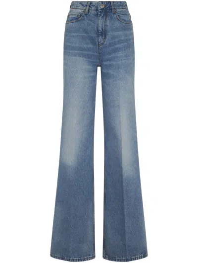 Ami Alexandre Mattiussi Ami Flare Fit Jeans With High Waist In Blue