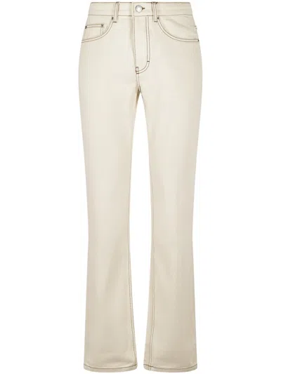 Ami Alexandre Mattiussi Ami Flared Leg Denim Jeans In Neutral