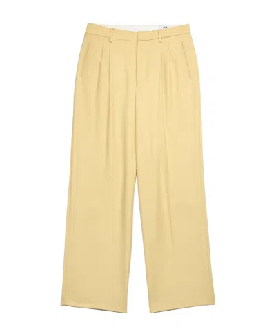 Ami Alexandre Mattiussi Ami Flared Straight Fit Trousers In Yellow