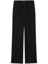 Ami Alexandre Mattiussi Ami Paris Black Pants With Elast Waist Golden Heb In Black