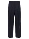 Ami Alexandre Mattiussi Ami Paris Front Pleat Pants In Black