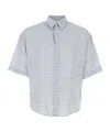 Ami Alexandre Mattiussi Embroidered Viscose Shirt In White