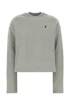 Ami Alexandre Mattiussi Ami Women Grey Cotton Sweatshirt In Gray