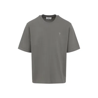 Ami Alexandre Mattiussi Ami Paris Tshirt In Grey