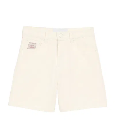 Ami Alexandre Mattiussi Ami Logo-patch Denim Shorts In White