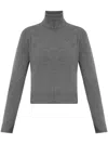 Ami Alexandre Mattiussi Ami High Neck Cashmere Blend Sweater In Gray