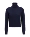 Ami Alexandre Mattiussi Dark Blue Logo Cachemire Sweater In Black