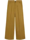 Ami Alexandre Mattiussi Straight Wide-leg Trousers High Waist In Brown