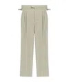 Ami Alexandre Mattiussi Ami High Waisted Straight Leg Pants In Nude