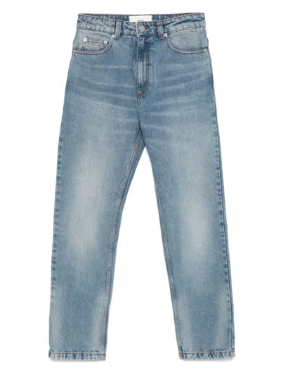 Ami Alexandre Mattiussi Ami Imperial Blue Cotton Patch Jeans