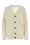 Ami Alexandre Mattiussi Ami Paris Ivory Alpaca Blend Cardigan
