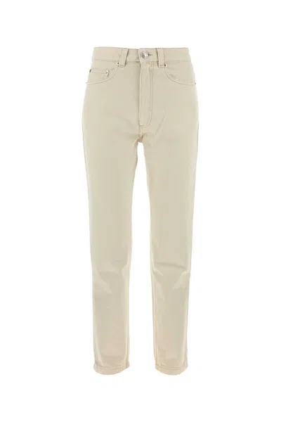 Ami Alexandre Mattiussi Ami Paris Ivory Denim Jeans In Neutral