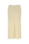 Ami Alexandre Mattiussi Stretch Viscose Skirt Featuring Back Slit In White
