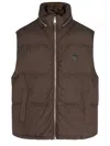 Ami Alexandre Mattiussi Ami Paris Monogram Patch Puffer Gilet In Brown
