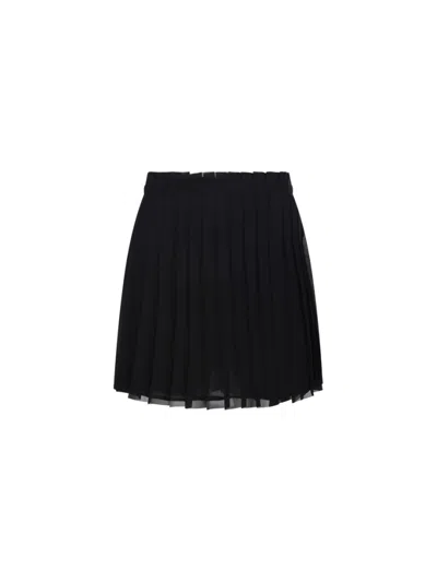 Ami Alexandre Mattiussi Ami Jupe Plissee Pleated Skirt In Black