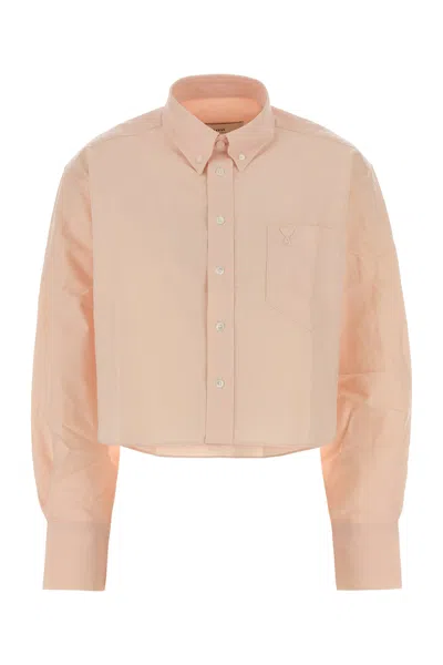 Ami Alexandre Mattiussi Ami Women Light Pink Oxford Oversize Shirt