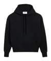 Ami Alexandre Mattiussi Ami Black Hoodie With Embroidered Logo And Kangaroo Pocket In Black