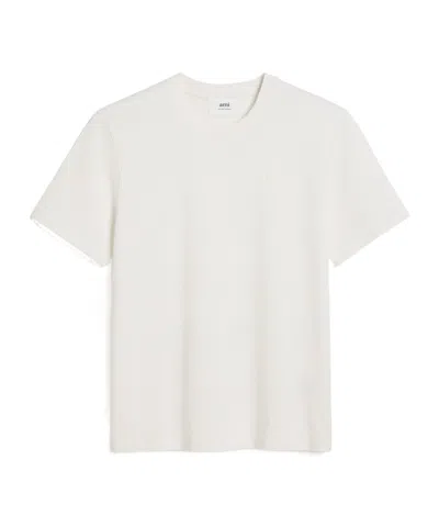 Ami Alexandre Mattiussi Ami Logo Embossed Crewneck T-shirt In White