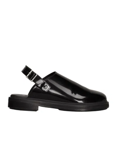 Ami Alexandre Mattiussi Ami Logo-embossed Mules In Black