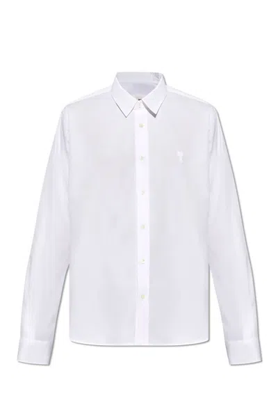 Ami Alexandre Mattiussi Ami Logo Embroidered Long In White