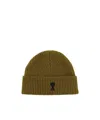 Ami Alexandre Mattiussi Ami Logo Embroidered Turn Up Beanie