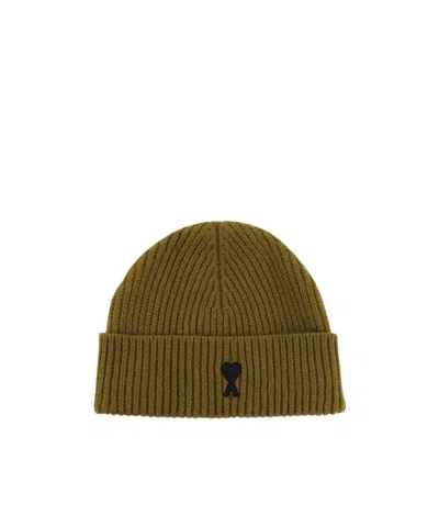 Ami Alexandre Mattiussi Ami Logo Embroidered Turn Up Beanie