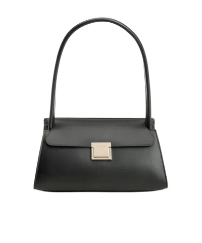 Ami Alexandre Mattiussi Ami Logo Engraved Small Mimi Bag In Blue