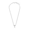 Ami Alexandre Mattiussi Ami Paris Ami De Coeur Palladium Necklace In Gray