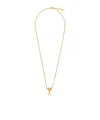 Ami Alexandre Mattiussi Ami Logo Pendant Necklace In Yellow
