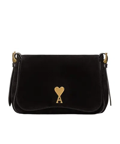 AMI ALEXANDRE MATTIUSSI AMI LOGO PLAQUE SHOULDER BAG