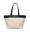 Ami Alexandre Mattiussi East West Ami Canvas Shopping Bag In Nude